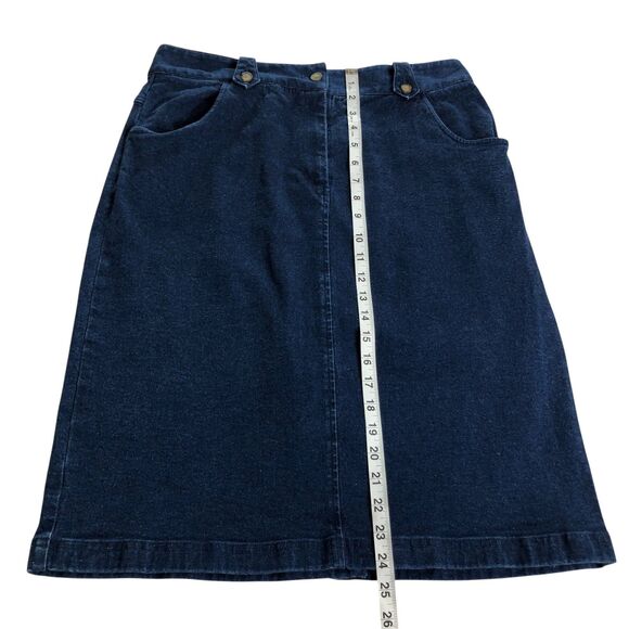 Vintage Westbound Skirt Womens 14 Denim Knee Length Modest Western Pockets Y2K - Picture 10 of 13